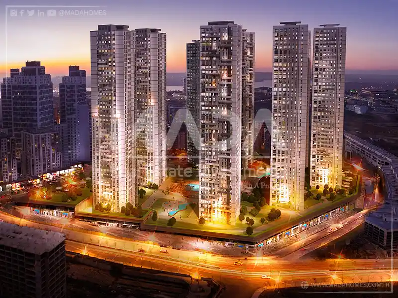 Apartments in residential complexes in Istanbul