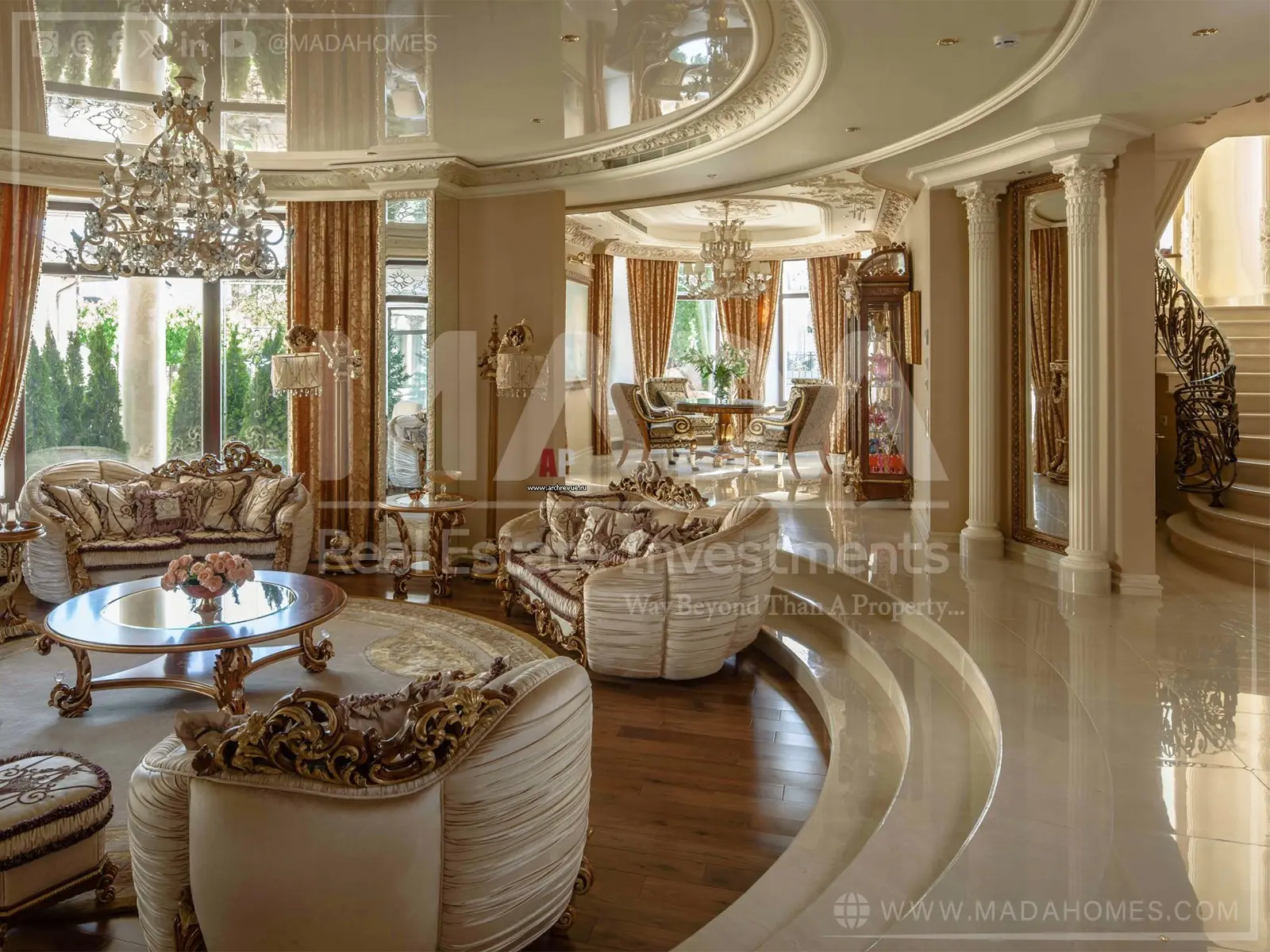 Luxurious villa interior in Dubai
